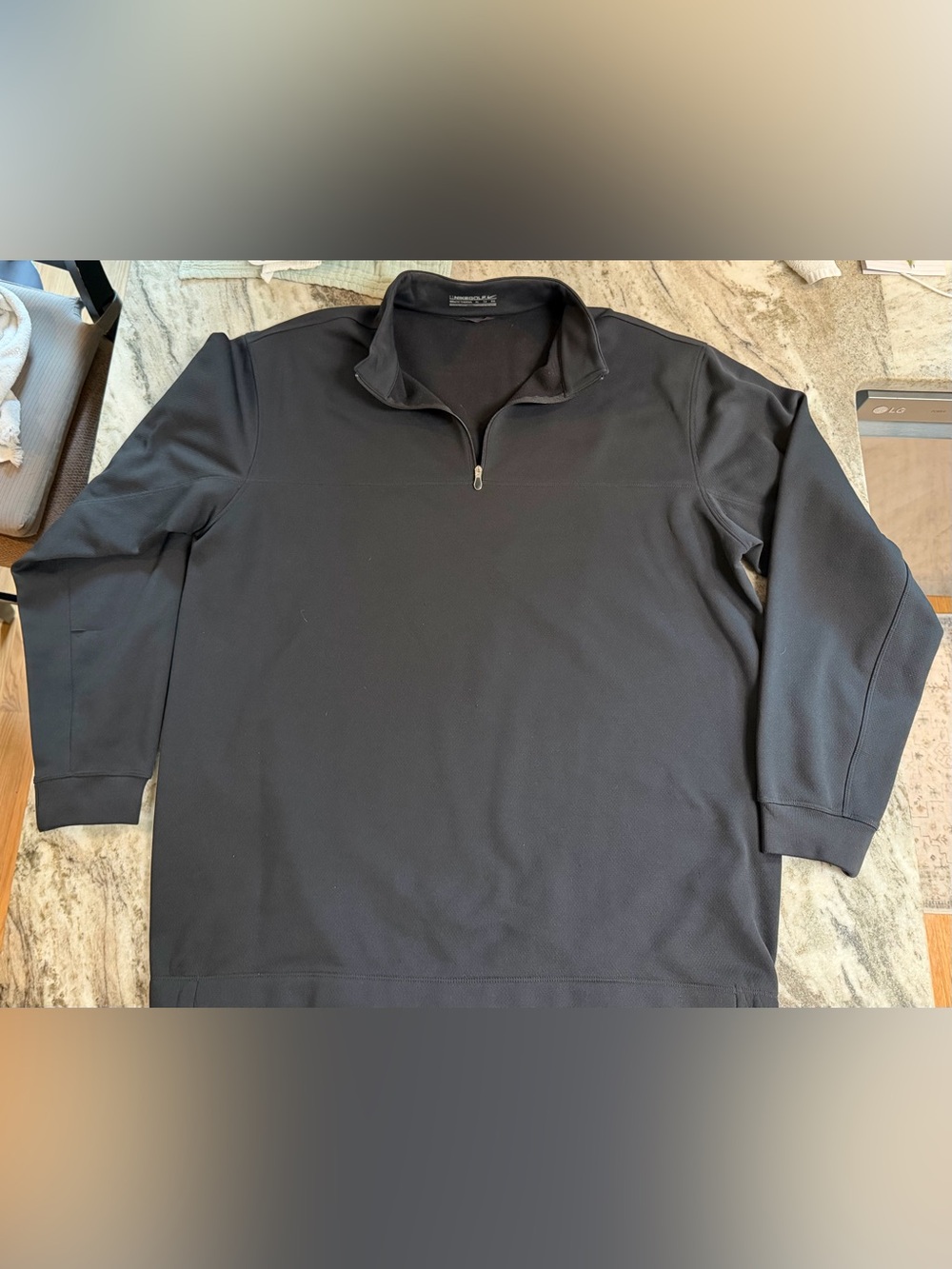 Nike Golf NikeFit Therma-FIT 1/4 Zip Fleece Pullover Sweater Men's XL Black